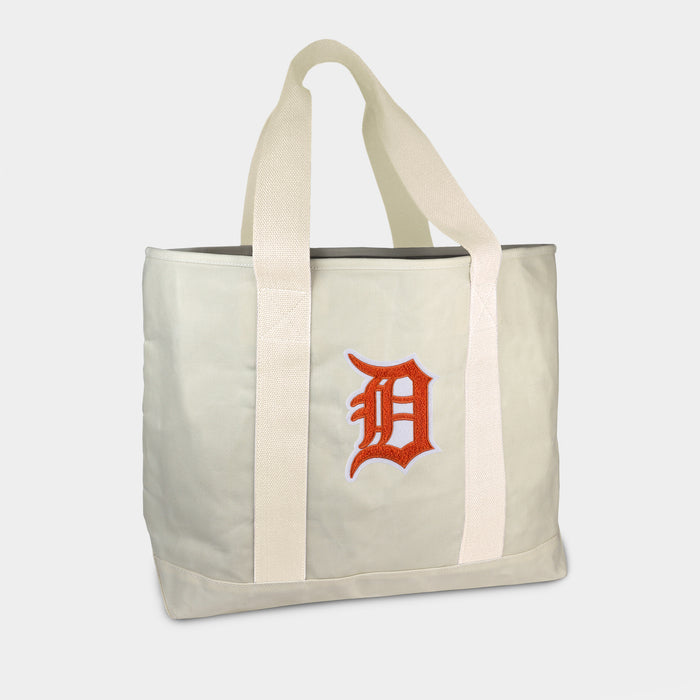 Detroit Tigers Orange Cream Canvas Boat Tote