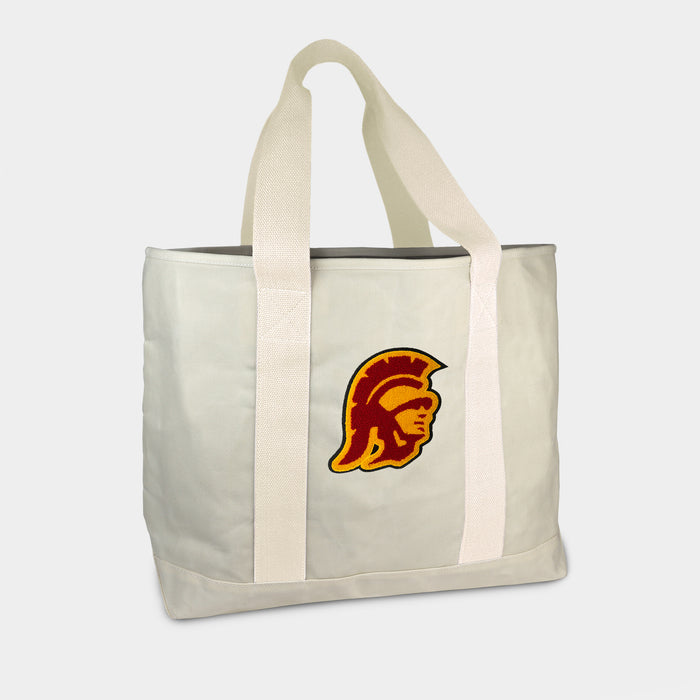 USC Trojans Cream Canvas Boat Tote