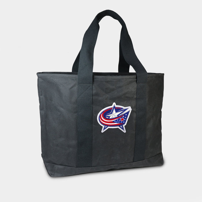Columbus Blue Jackets Black Canvas Boat Tote