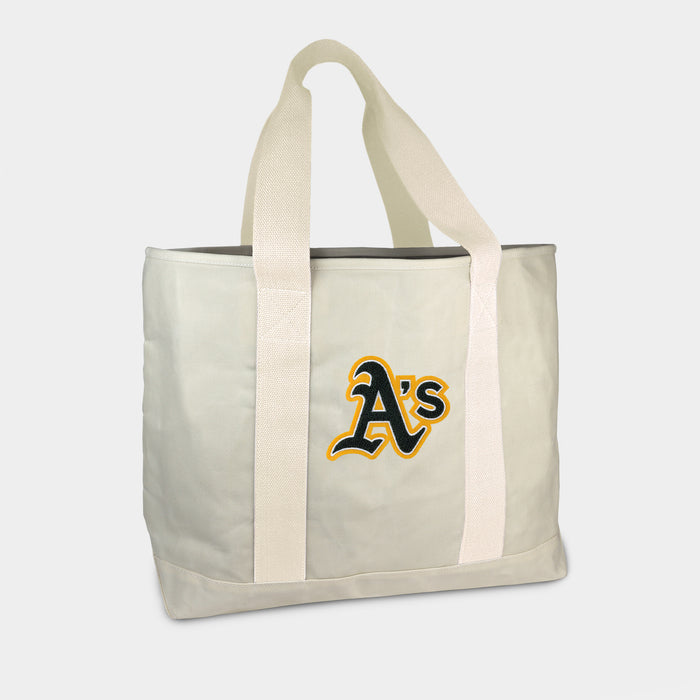 Athletics Cream Canvas Boat Tote