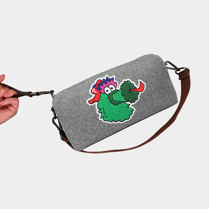 Philadelphia Phillies Phanatic Grey Wool Locker Room Bag