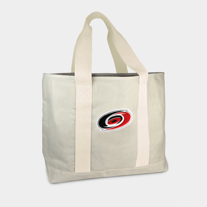 Carolina Hurricanes Cream Canvas Boat Tote