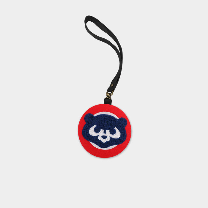 Chicago Cubs "Cub" Black Leather Bag Charm