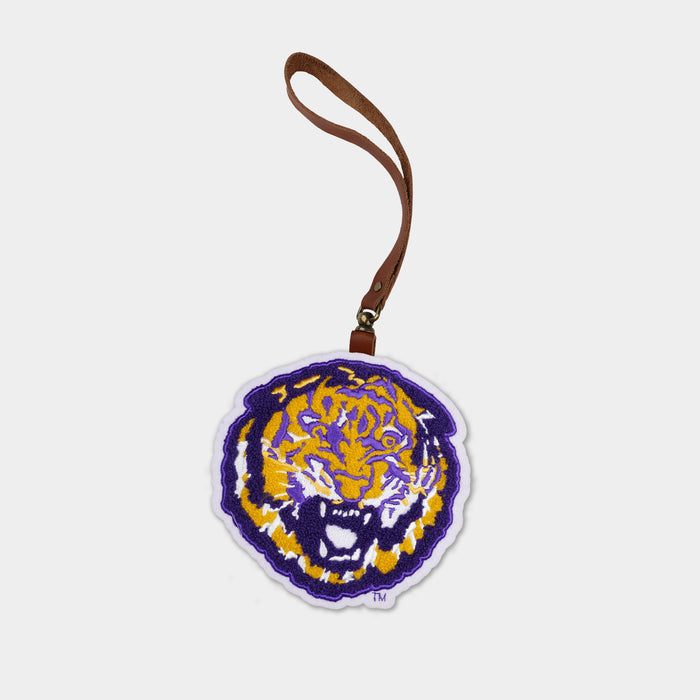 LSU Tigers "Vintage Tiger" Brown Leather Bag Charm