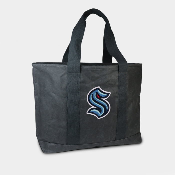 Seattle Kraken Black Canvas Boat Tote