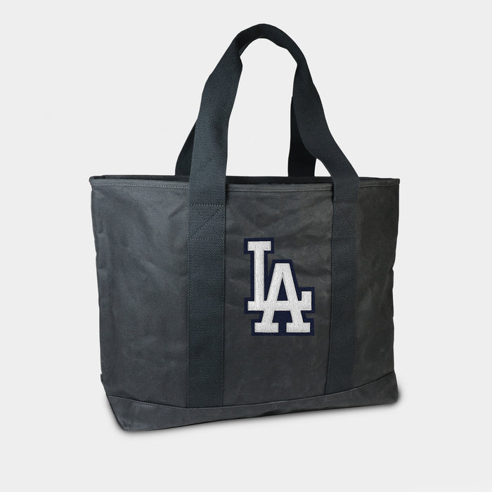 Los Angeles Dodgers LA Black Canvas Boat Tote