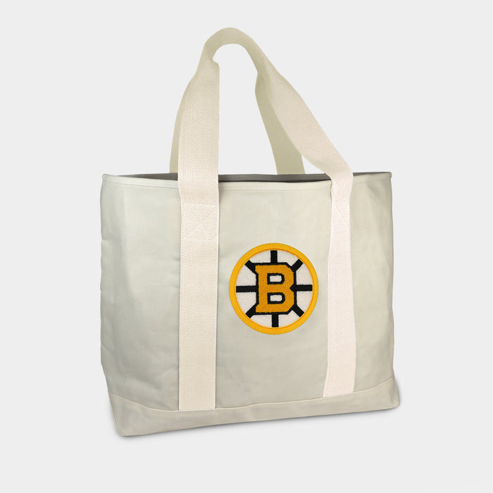 Boston Bruins Cream Canvas Boat Tote