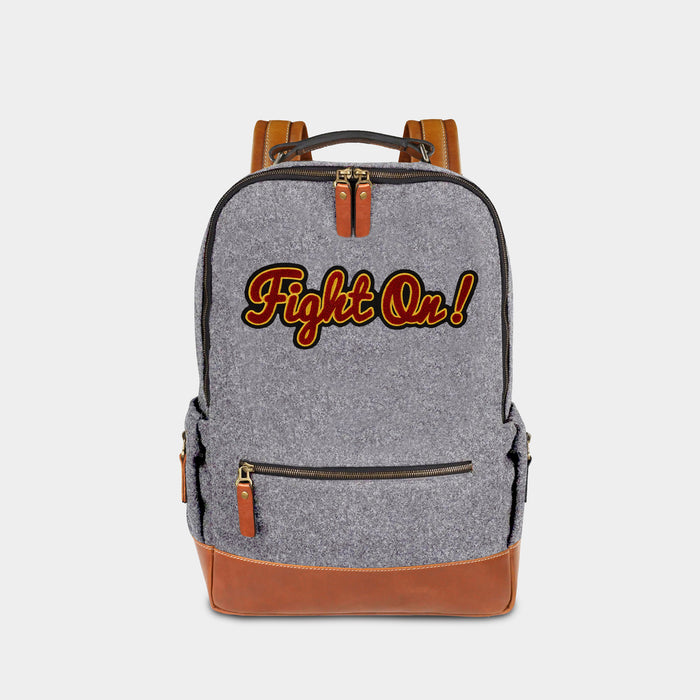 USC Trojans "Fight On" Grey Wool Backpack