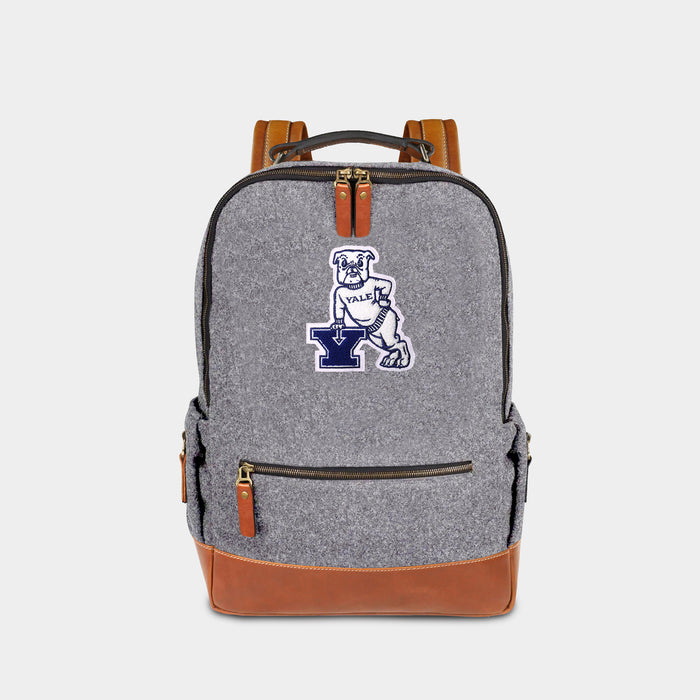 Yale Bulldogs Mascot Grey Wool Backpack
