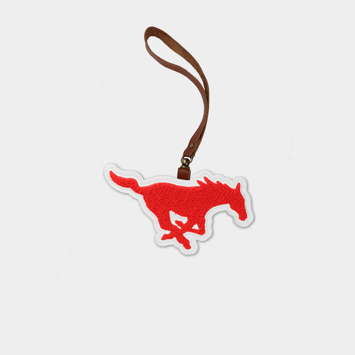 SMU Mustangs "Pony" Brown Leather Bag Charm