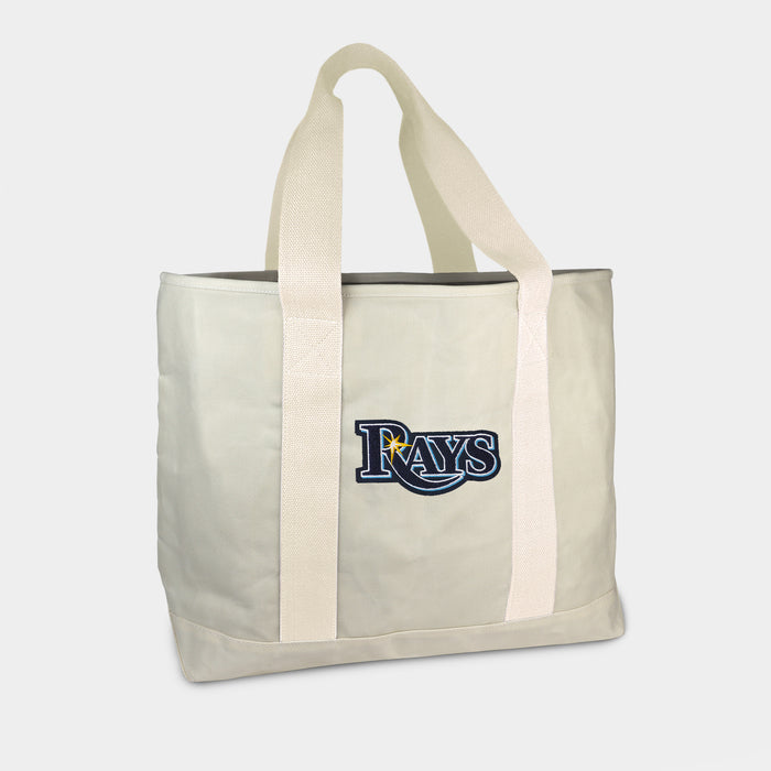 Tampa Bay Rays Cream Canvas Boat Tote