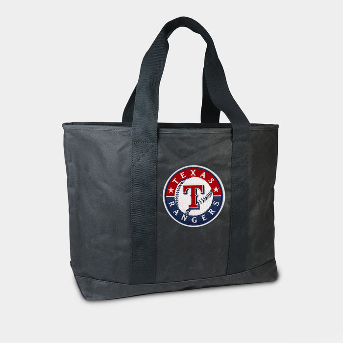 Texas Rangers Black Canvas Boat Tote