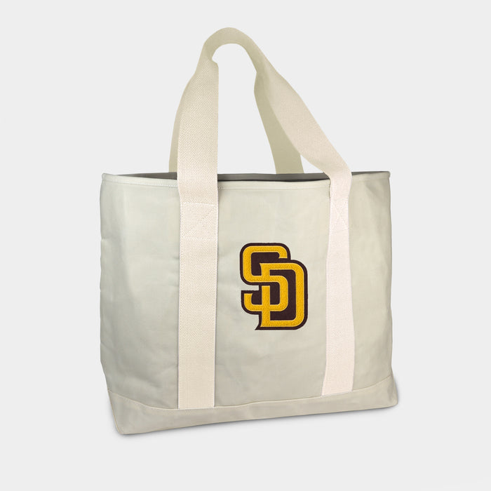 San Diego Padres Yellow Cream Canvas Boat Tote