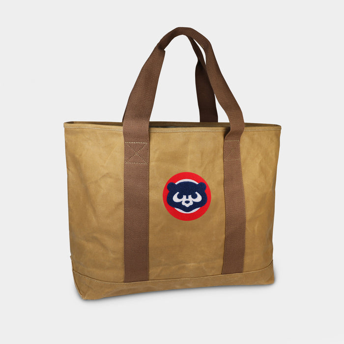 Chicago Cubs Bear Tan Canvas Boat Tote