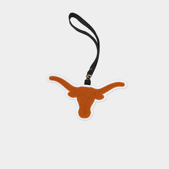 Texas Longhorns Black Leather Bag Charm
