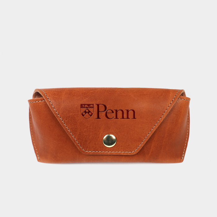 Penn Quakers Wordmark Leather Glasses / Sunglasses Snap Case