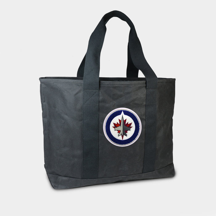 Winnipeg Jets Black Canvas Boat Tote