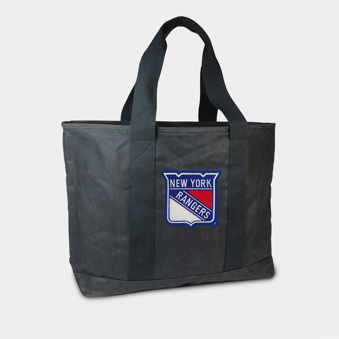 New York Rangers Black Canvas Boat Tote