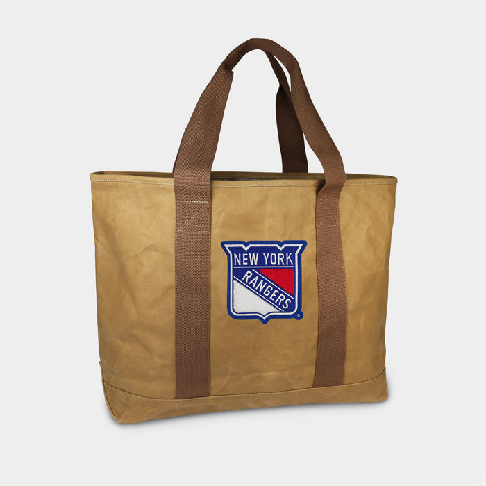 New York Rangers Tan Canvas Boat Tote