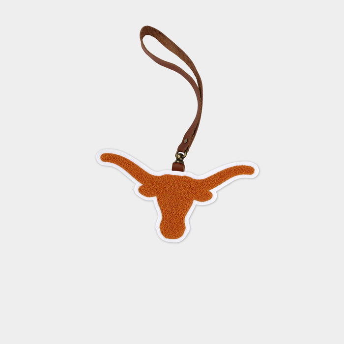 Texas Longhorns Brown Leather Bag Charm