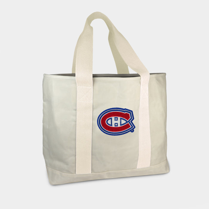 Montreal Canadiens Cream Canvas Boat Tote