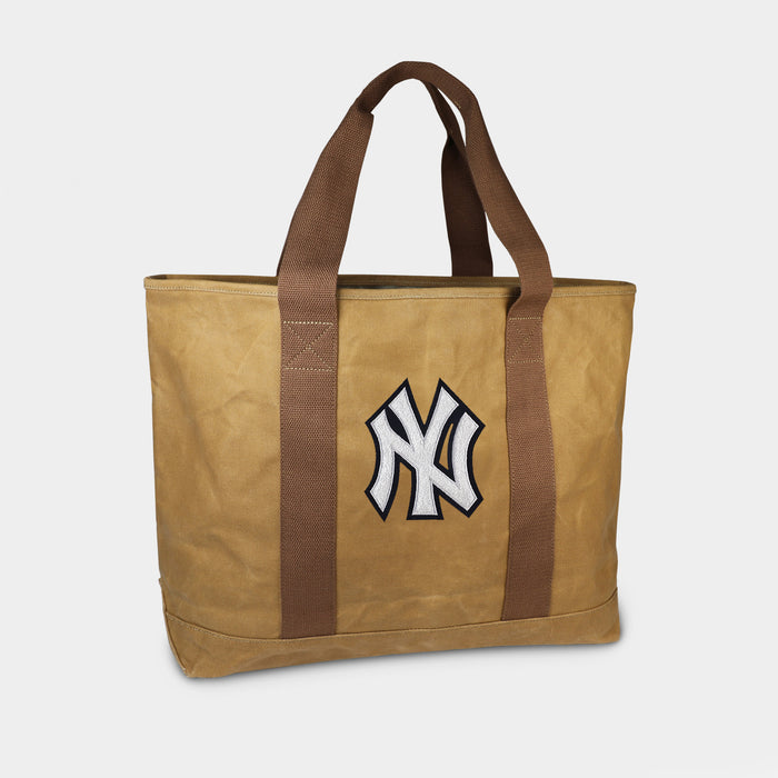 New York Yankees NY Tan Canvas Boat Tote
