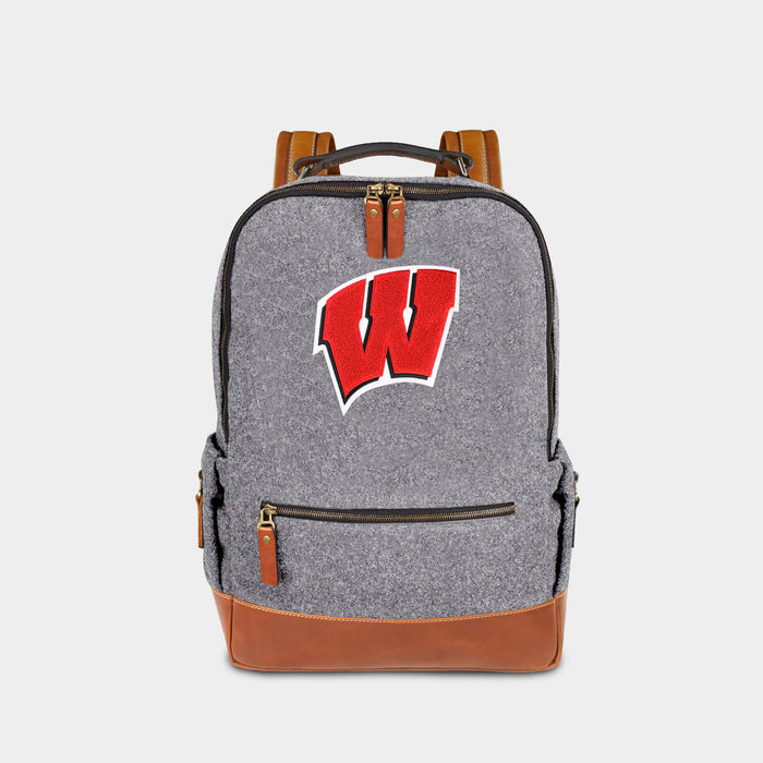 Wisconsin Badgers "W" Grey Wool Backpack