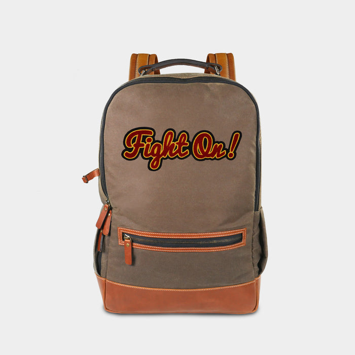 USC Trojans "Fight On" Pro Waxed Canvas Backpack