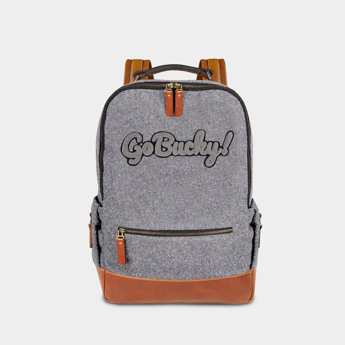 Wisconsin Badgers "Go Bucky" Grey Wool Backpack