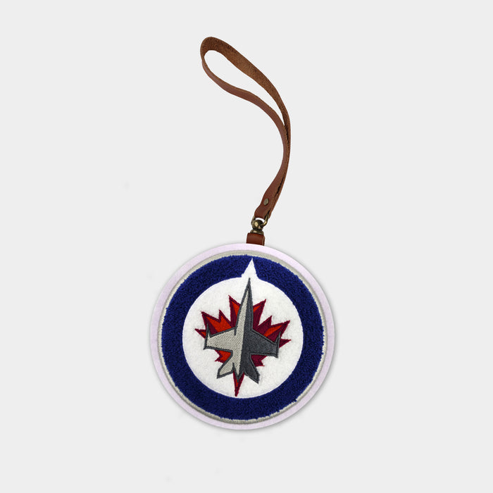 Winnipeg Jets Brown Leather Bag Charm