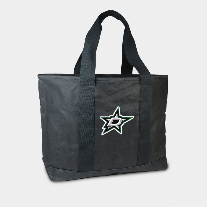 Dallas Stars Black Canvas Boat Tote