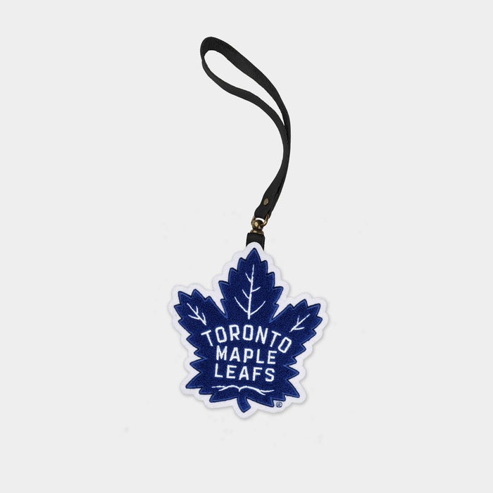 Toronto Maple Leafs "Blue" Black Leather Bag Charm