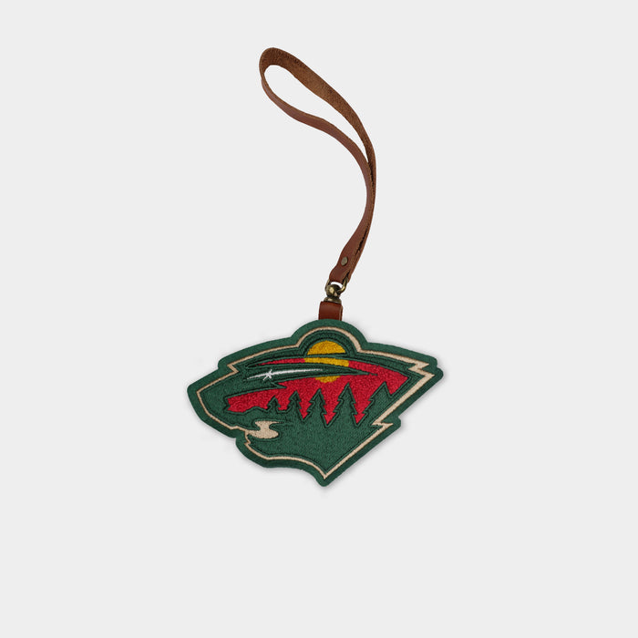 Minnesota Wild Brown Leather Bag Charm