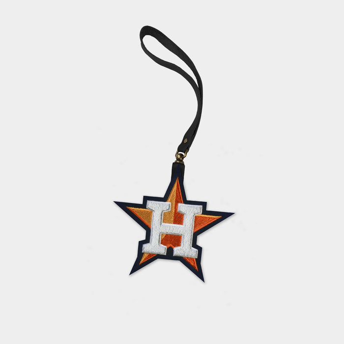 Houston Astros "H" Black Leather Bag Charm