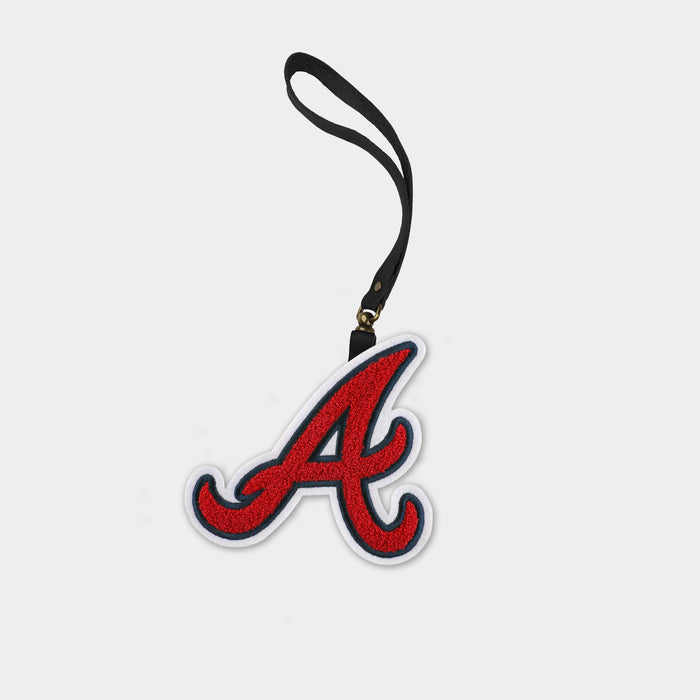 Atlanta Braves "A" Black Leather Bag Charm