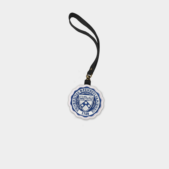 Penn Quakers "Seal" Black Leather Bag Charm
