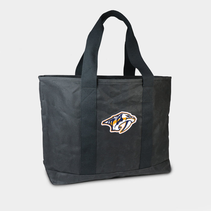 Nashville Predators Black Canvas Boat Tote