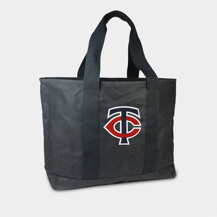 Minnesota Twins Black Canvas Boat Tote