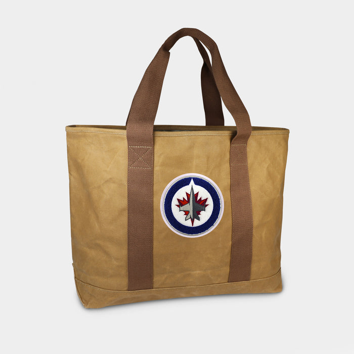 Winnipeg Jets Tan Canvas Boat Tote