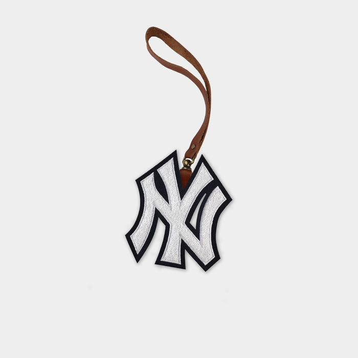 New York Yankees "NY" Brown Leather Bag Charm