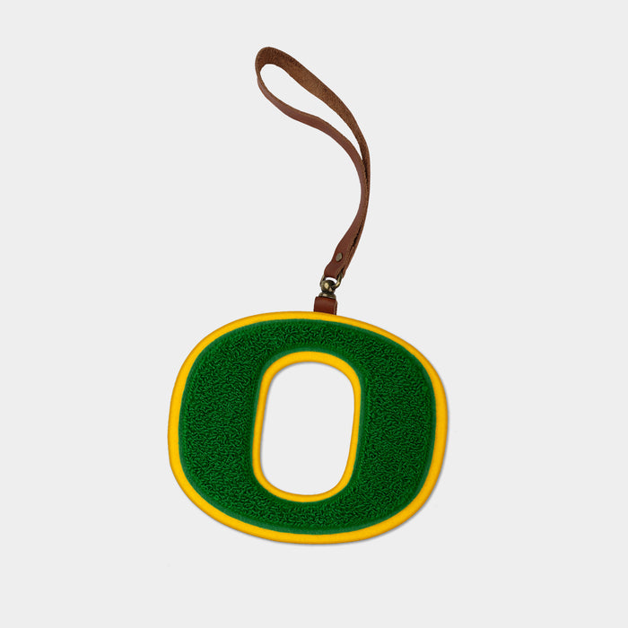 Oregon Ducks Brown Leather Bag Charm