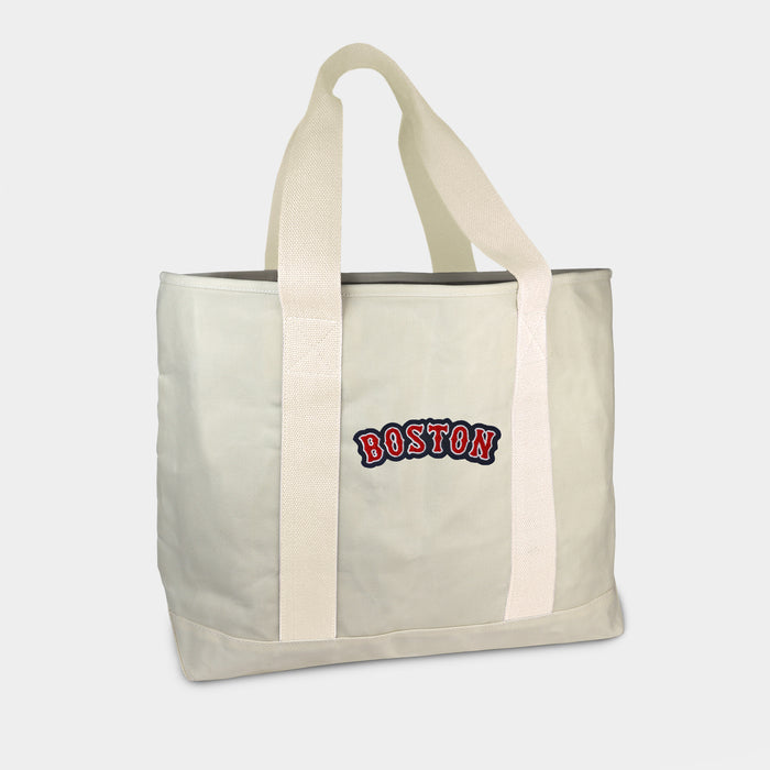 Boston Red Sox Cream Canvas Boat Tote