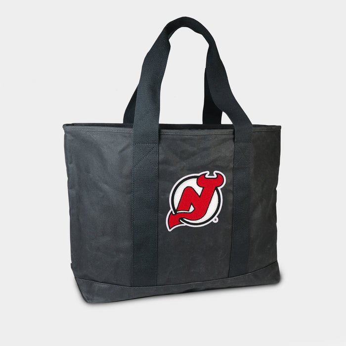 New Jersey Devils Black Canvas Boat Tote