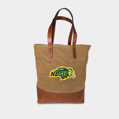 North Dakota State Bison Waxed Canvas Tote