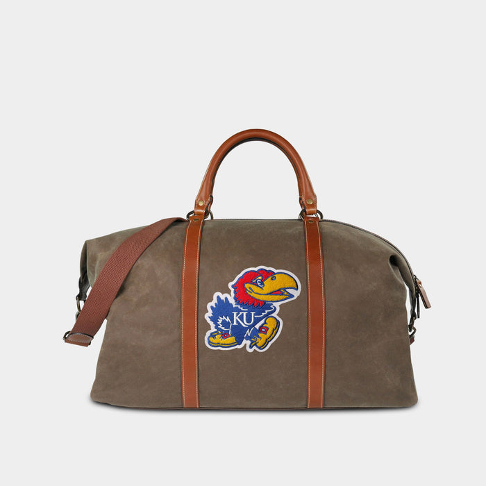 Kansas Jayhawks Pro Waxed Canvas Duffle Bag