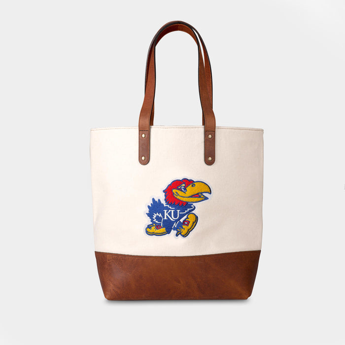 Kansas Jayhawks Cream Tote Bag