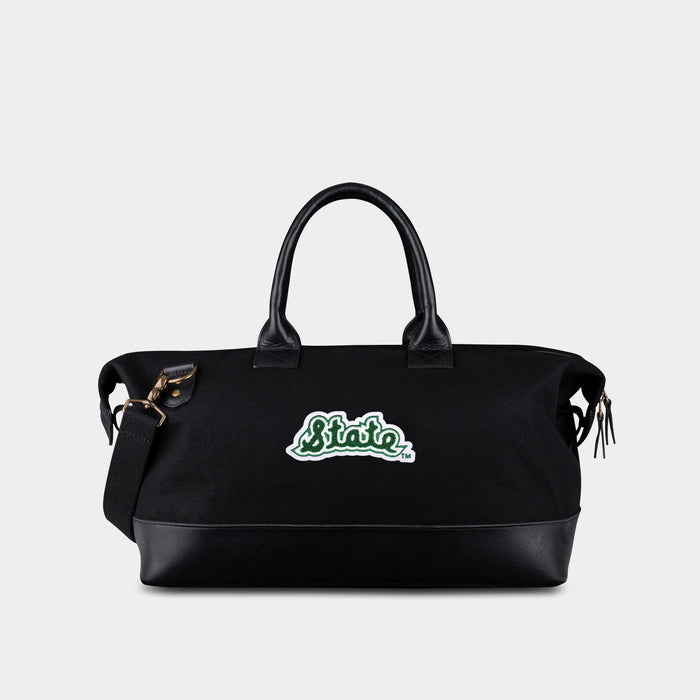 Michigan State Spartans Vault "State" Black Duffle Bag