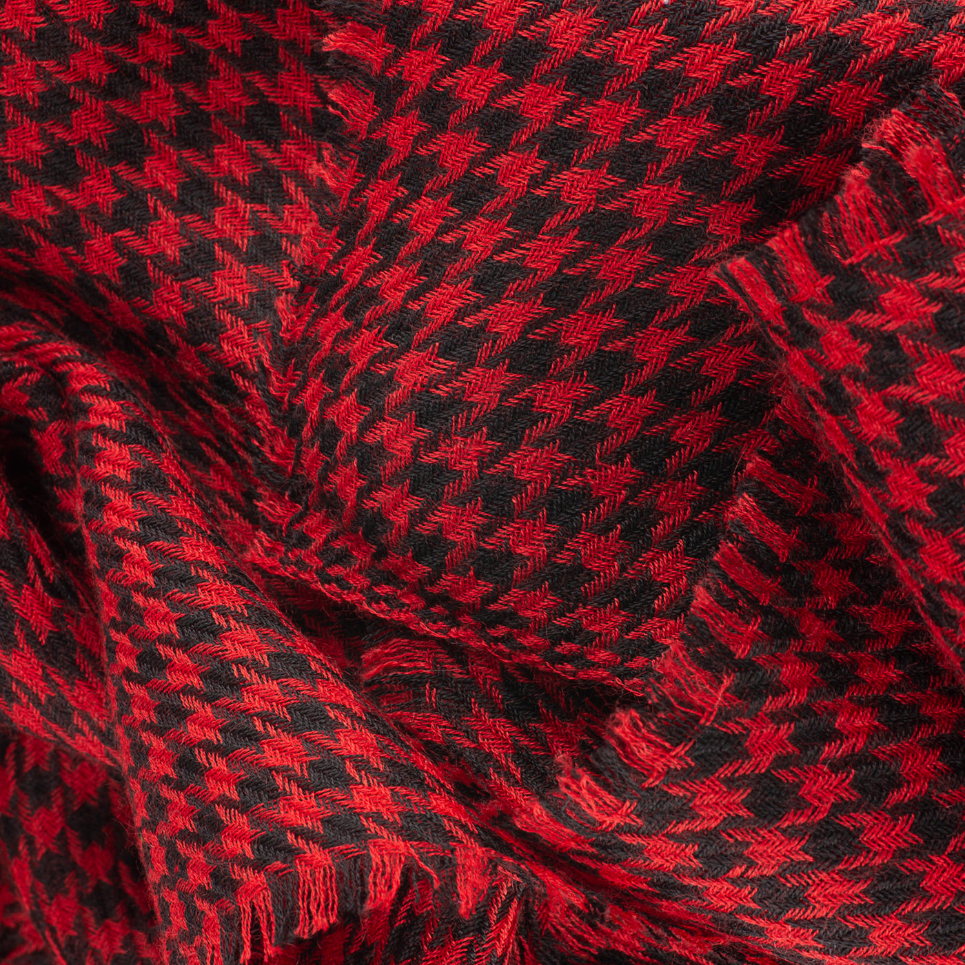 Georgia Colors Red & Black Cashmere Wrap | Heritage Gear
